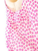 Oscar de la Renta Dotted Chiffon Gown Dress arcadeshops.com