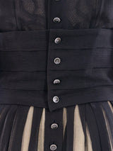 Chanel Lace Trimmed Chiffon Dress Dress arcadeshops.com