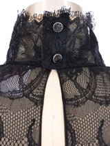 Chanel Lace Trimmed Chiffon Dress Dress arcadeshops.com