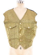 Jean Paul Gaultier Metallic Gold Vest Jacket arcadeshops.com