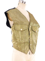Jean Paul Gaultier Metallic Gold Vest Jacket arcadeshops.com