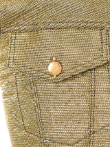 Jean Paul Gaultier Metallic Gold Vest Jacket arcadeshops.com