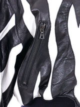 North Beach Leather Zebra Applique Bomber Jacket Jacket arcadeshops.com