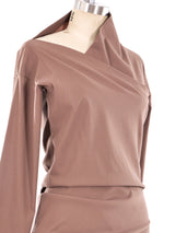 Romeo Gigli Asymmetrical Khaki Ensemble Suit arcadeshops.com