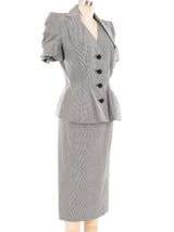 1995 John Galliano Houndstooth Skirt Suit Suit arcadeshops.com