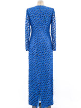 Richilene Cobalt Burnout Gown Dress arcadeshops.com