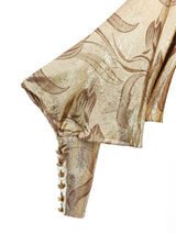 Nina Ricci Metallic Floral Blouse Top arcadeshops.com