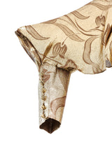 Nina Ricci Metallic Floral Blouse Top arcadeshops.com