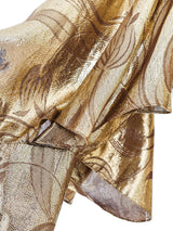 Nina Ricci Metallic Floral Blouse Top arcadeshops.com