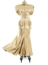 Vicky Tiel Metallic Gold Ensemble Suit arcadeshops.com
