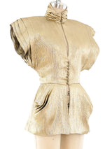 Vicky Tiel Metallic Gold Ensemble Suit arcadeshops.com