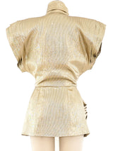 Vicky Tiel Metallic Gold Ensemble Suit arcadeshops.com