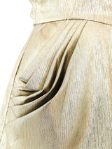 Vicky Tiel Metallic Gold Ensemble Suit arcadeshops.com