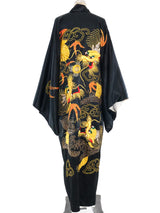 Golden Dragon Embroidered Silk Robe Jacket arcadeshops.com