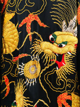 Golden Dragon Embroidered Silk Robe Jacket arcadeshops.com