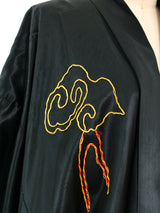 Golden Dragon Embroidered Silk Robe Jacket arcadeshops.com