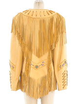 Fringed Leather Western Jacket Jacket arcadeshops.com