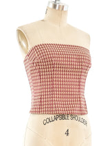 Gianfranco Ferre Houndstooth Bustier Top arcadeshops.com