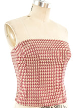 Gianfranco Ferre Houndstooth Bustier Top arcadeshops.com