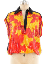 Gianfranco Ferre Sequin Embellished Sleeveless Top Top arcadeshops.com