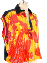 Gianfranco Ferre Sequin Embellished Sleeveless Top Top arcadeshops.com