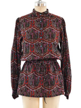 Yves Saint Laurent Paisley Drawstring Top Top arcadeshops.com