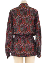 Yves Saint Laurent Paisley Drawstring Top Top arcadeshops.com