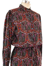 Yves Saint Laurent Paisley Drawstring Top Top arcadeshops.com