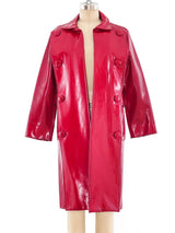 Christian Dior Red Vinyl Raincoat Outerwear arcadeshops.com