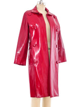 Christian Dior Red Vinyl Raincoat Outerwear arcadeshops.com