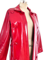 Christian Dior Red Vinyl Raincoat Outerwear arcadeshops.com
