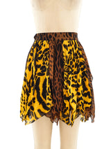 Gianni Versace Animal Printed Silk Skirt Bottom arcadeshops.com