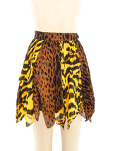 Gianni Versace Animal Printed Silk Skirt Bottom arcadeshops.com