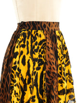 Gianni Versace Animal Printed Silk Skirt Bottom arcadeshops.com