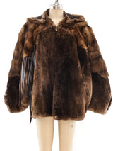 Claude Montana Fringed Sheared Beaver Fur Coat Outerwear arcadeshops.com