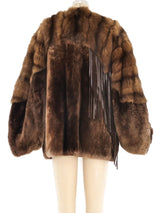 Claude Montana Fringed Sheared Beaver Fur Coat Outerwear arcadeshops.com