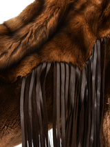 Claude Montana Fringed Sheared Beaver Fur Coat Outerwear arcadeshops.com