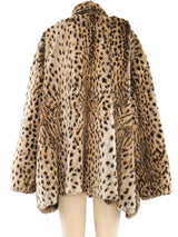 Cheetah Printed Faux Fur Coat Outerwear arcadeshops.com
