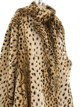 Cheetah Printed Faux Fur Coat Outerwear arcadeshops.com