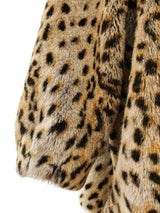 Cheetah Printed Faux Fur Coat Outerwear arcadeshops.com