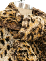 Cheetah Printed Faux Fur Coat Outerwear arcadeshops.com