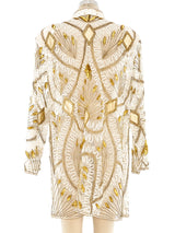 Sequin Embellished Embroidered Net Jacket Jacket arcadeshops.com