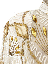 Sequin Embellished Embroidered Net Jacket Jacket arcadeshops.com