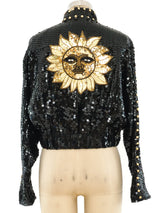 Sequin Embellished Cropped Jacket Jacket arcadeshops.com
