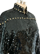 Sequin Embellished Cropped Jacket Jacket arcadeshops.com