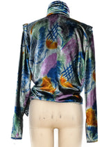 Ungaro Printed Velvet Wrap Top Top arcadeshops.com