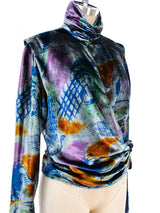 Ungaro Printed Velvet Wrap Top Top arcadeshops.com