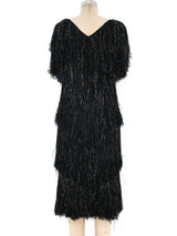Yarn Fringe Tiered Dress Dress arcadeshops.com