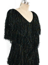 Yarn Fringe Tiered Dress Dress arcadeshops.com