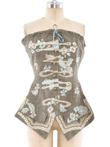 Gianfranco Ferre Embroidered Bustier Top arcadeshops.com